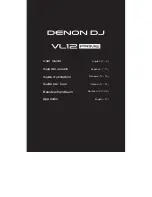 Denon VL12 PRIME Manual preview