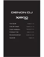 Preview for 1 page of Denon X1800 Prime User Manual