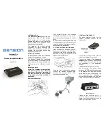 Dension GWP-9210-1 Installation Manual предпросмотр