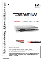 Предварительный просмотр 1 страницы Denson DS-500 Operation Manual