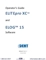 DENT Instruments ELITEpro XC Operator'S Manual preview