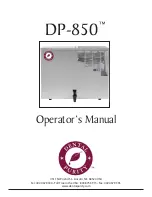 Предварительный просмотр 1 страницы Dental Purity DP-850 Operator'S Manual