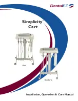 Preview for 1 page of DentalEZ Simplicity Installation, Operation & Care Manual