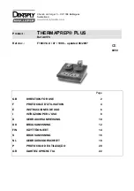 Dentsply Maillefer THERMAPREP PLUS Directions For Use Manual preview