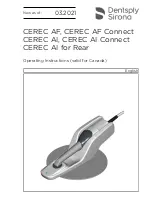 Preview for 5 page of Dentsply Sirona CEREC AF Connect Operating Instructions Manual