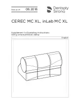 Preview for 11 page of Dentsply Sirona CEREC MC XL Supplement To Operating Instructions