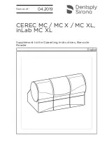 Preview for 15 page of Dentsply Sirona CEREC MC Supplement To The Operating Instructions