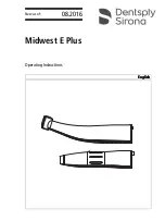 Preview for 5 page of Dentsply Sirona Midwest E Plus Operating Instructions Manual