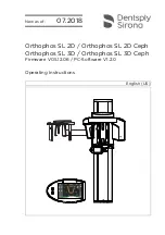 Dentsply Sirona Orthophos SL 2D Operating Instructions Manual preview