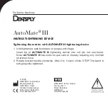 Preview for 1 page of DENTSPLY AutoMate III Manual