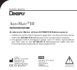 Preview for 2 page of DENTSPLY AutoMate III Manual