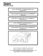 Preview for 1 page of DENTSPLY Cavitron Prophy-Jet Directions For Use Manual