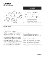 Preview for 1 page of DENTSPLY Cavitron SPS Directions For Use Manual