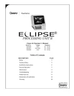 DENTSPLY ECLIPSE 9494800 Owner'S/Operator'S Manual preview