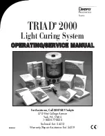 DENTSPLY Triad 2000 Operating & Service Manual preview