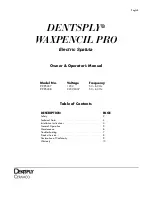 DENTSPLY WAXPENCIL PRO 9995337 Owner'S/Operator'S Manual preview