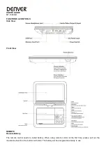 Предварительный просмотр 1 страницы Denver Electronics MT-1084NB User Manual