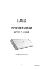 Предварительный просмотр 16 страницы Denver Electronics PBA-16001 Instruction Manual