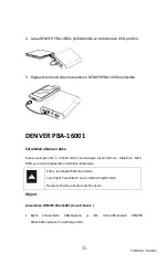 Предварительный просмотр 26 страницы Denver Electronics PBA-16001 Instruction Manual