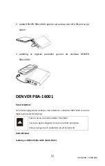 Предварительный просмотр 82 страницы Denver Electronics PBA-16001 Instruction Manual