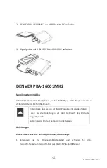 Предварительный просмотр 42 страницы Denver Electronics PBA-16001MK2 Instruction Manual