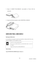 Предварительный просмотр 74 страницы Denver Electronics PBA-16001MK2 Instruction Manual