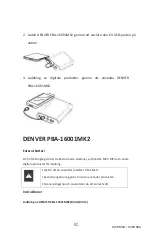 Предварительный просмотр 82 страницы Denver Electronics PBA-16001MK2 Instruction Manual