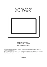 Предварительный просмотр 1 страницы Denver 5706751033919 User Manual