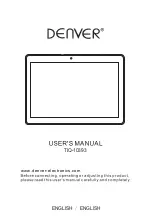 Denver 5706751040061 User Manual preview