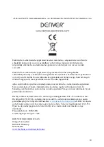 Предварительный просмотр 20 страницы Denver 5706751052071 Instructions Manual