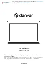 Denver Bianco PFF-1021BLACK User Manual preview