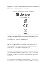 Preview for 8 page of Denver BPS-351NR Manual