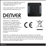 Предварительный просмотр 20 страницы Denver BTL-31 Quick Start Manual