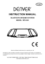 Предварительный просмотр 1 страницы Denver BTS-300 Instruction Manual