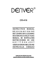 Preview for 1 page of Denver CR-416 Instruction Manual