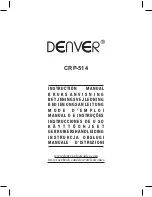 Preview for 1 page of Denver CRP-514 Instruction Manual