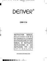 Предварительный просмотр 1 страницы Denver CRP-714 Instruction Manual