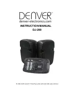 Preview for 1 page of Denver DJ-200 Instruction Manual