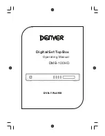 Предварительный просмотр 1 страницы Denver DMB-100HD Operating Manual