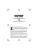 Предварительный просмотр 16 страницы Denver DMB-100HD Operating Manual