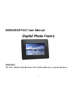 Предварительный просмотр 1 страницы Denver DPF-517 User Manual