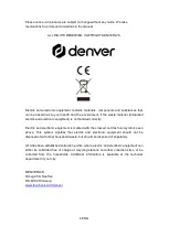 Предварительный просмотр 4 страницы Denver GHS-101 User Manual