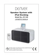 Preview for 1 page of Denver IFI-160 Owner'S Manual