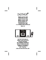 Denver MCA-54 Instruction Manual preview