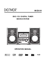 Preview for 1 page of Denver MCD-30 Operation Manual