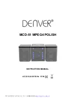 Предварительный просмотр 1 страницы Denver MCD-51 Instruction Manual