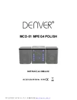 Предварительный просмотр 16 страницы Denver MCD-51 Instruction Manual