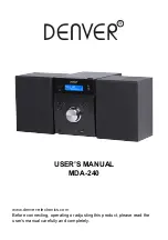 Denver MDA-240 User Manual preview
