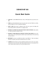 Denver MET-100 Quick Start Manual preview