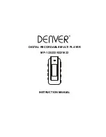 Предварительный просмотр 1 страницы Denver MP-1022 Instruction Manual